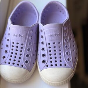 Native Purple and White Sneakers with Ventilation